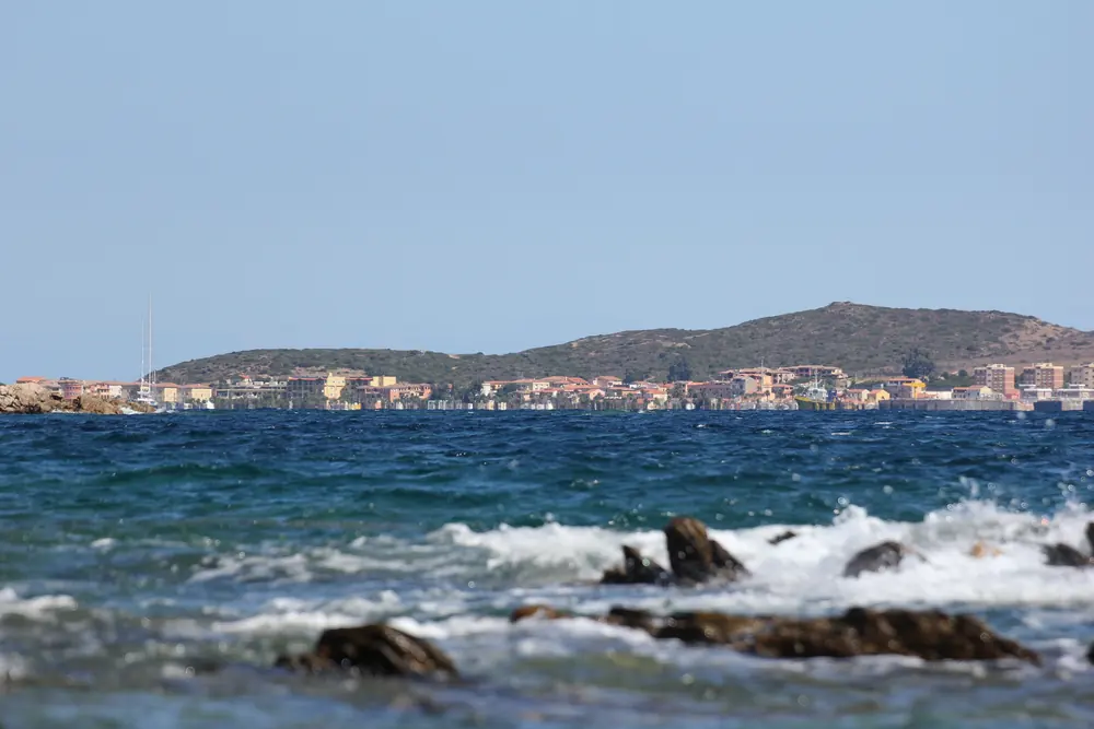 Panorama del golfo e del mare di Golfo Aranci, Sardegna